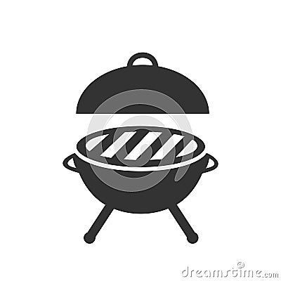 Silhouette grill icon - vector Vector Illustration